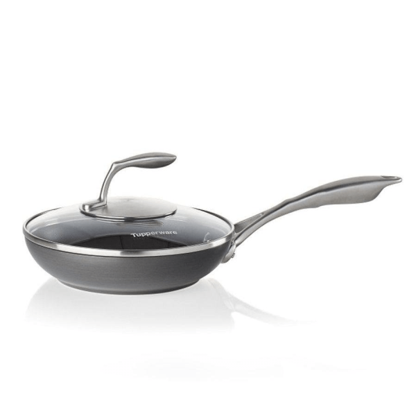 Tupper Ware Chef Series II Frypan with Glass Cover | 8 in / 20 cm